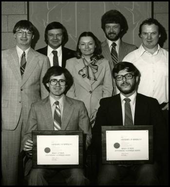 Bruce Uttley (right, seated) and members of the WATFIV, WATBOL and SCRIPT teams.