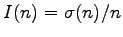 $I(n)=\sigma(n)/n$