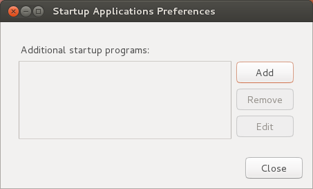 startup preferences window